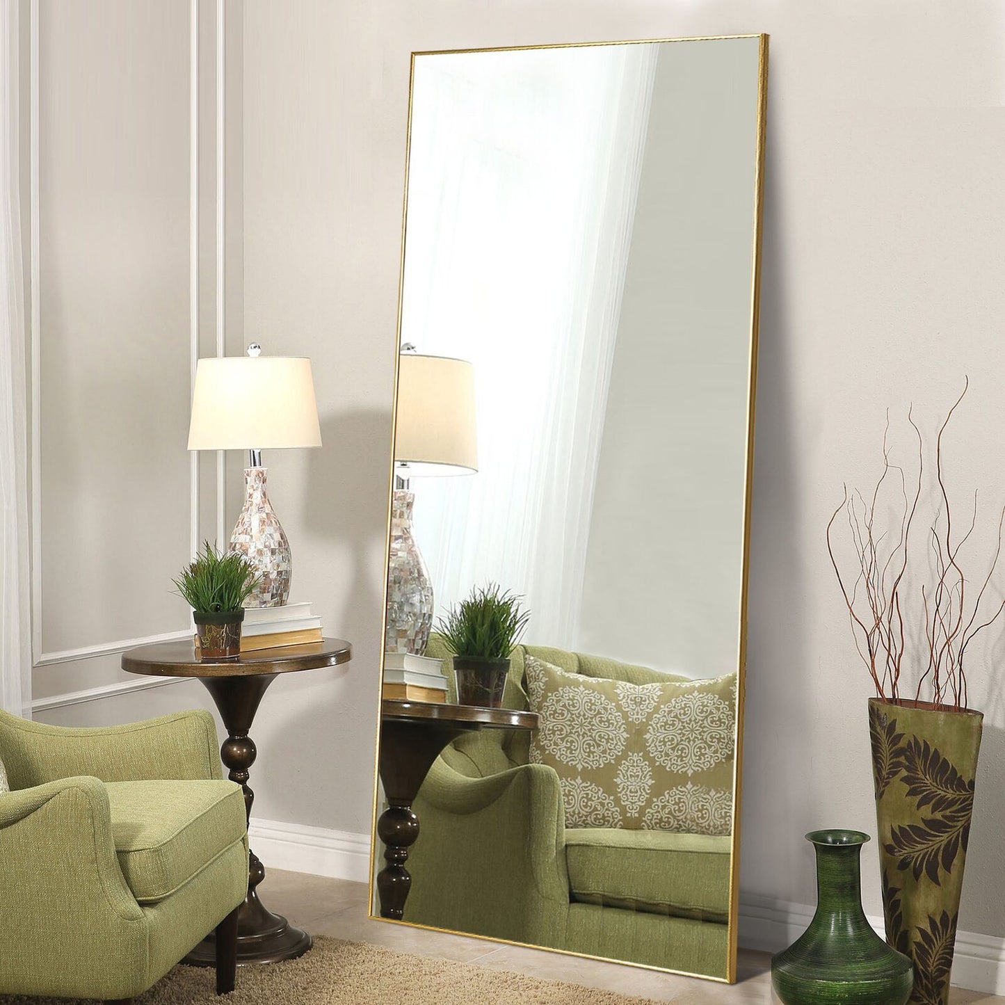 Aluminum Alloy Full Length Wall Mounted Mirror