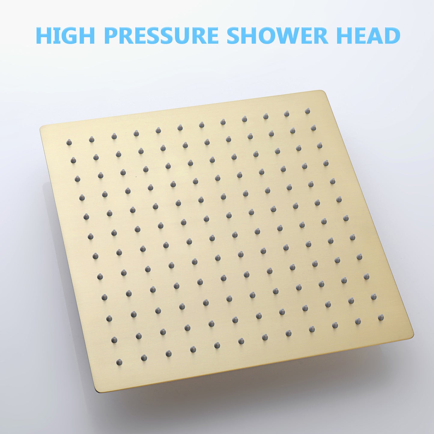 12 Inches Shower System with Shower Head and Handheld Shower Head Brushed Gold