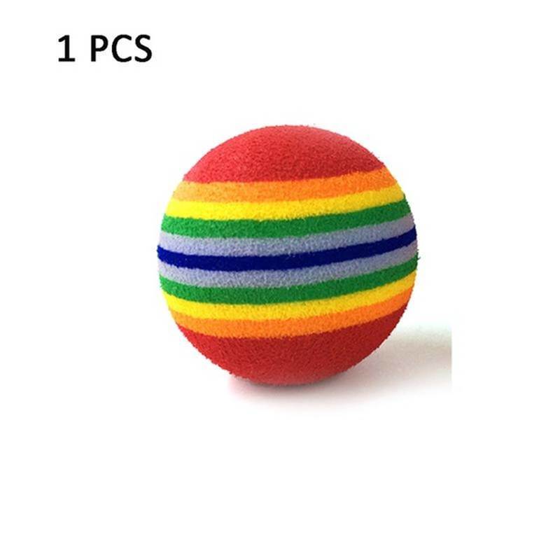 Colorful Ball Interactive Pet Products Kitten Play Chewing Rattle Scratch Ball Training Pet Supplies