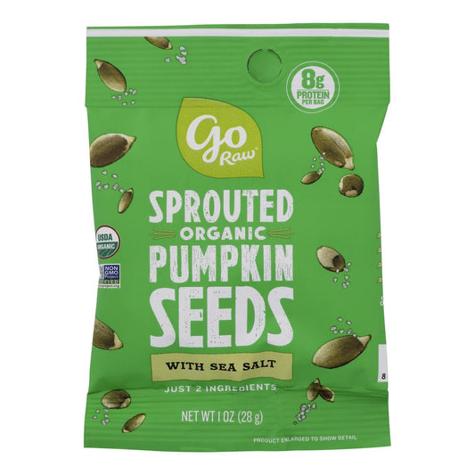 Go Raw - Seed Pumpkin Sea Salt Sprtd - Case of 12 - 1 OZ