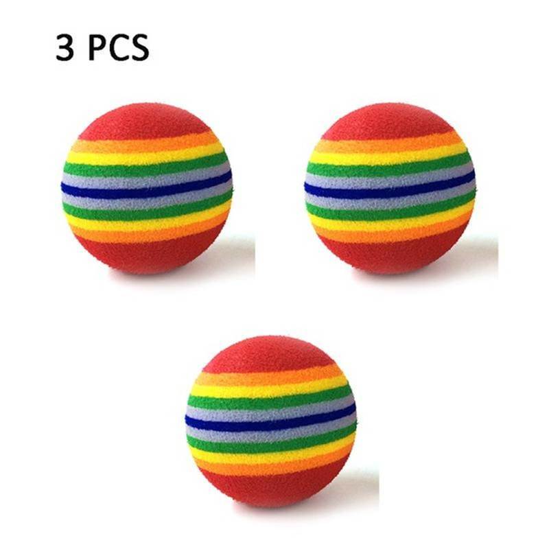 Colorful Ball Interactive Pet Products Kitten Play Chewing Rattle Scratch Ball Training Pet Supplies