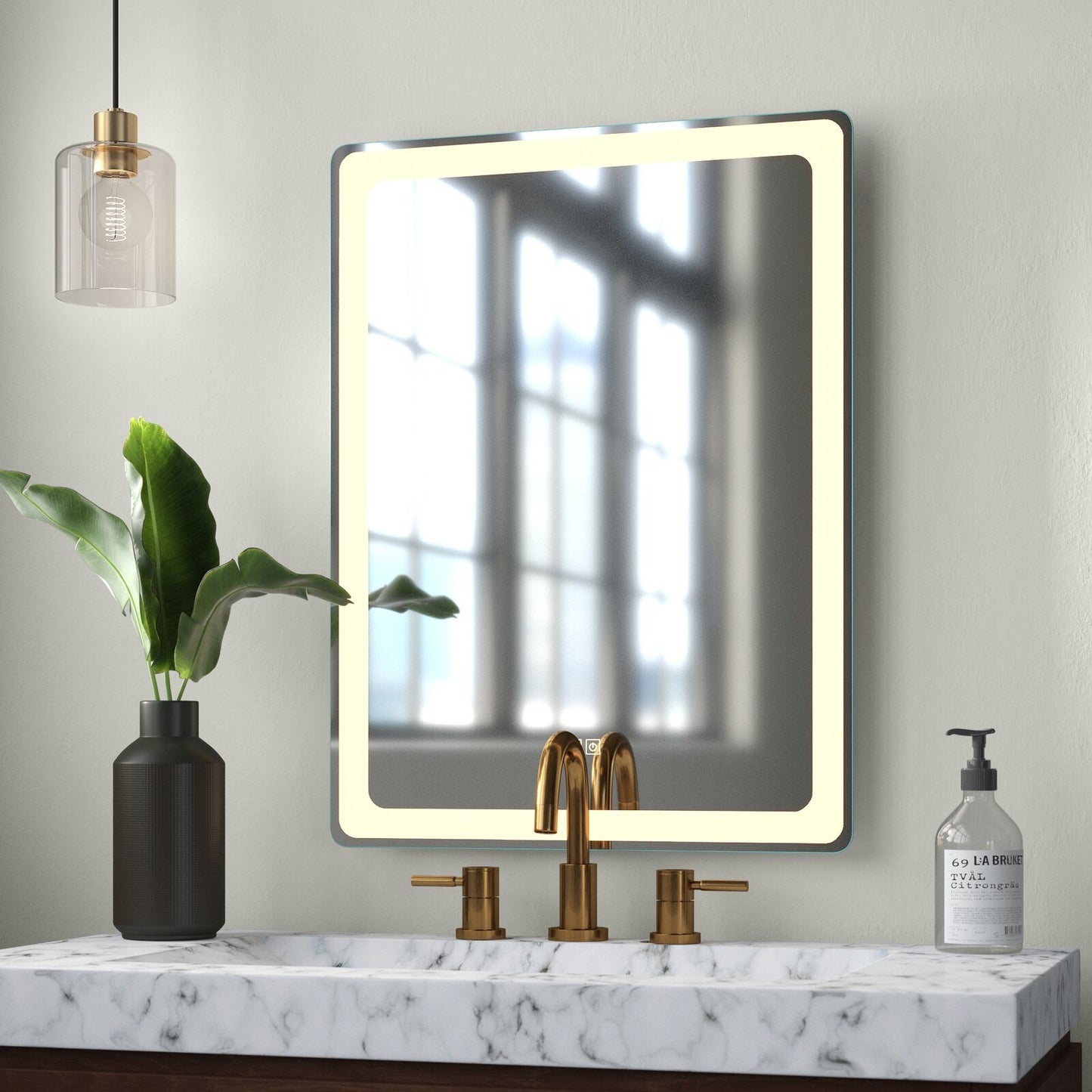 Modern & Contemporary Frameless Lighted Bathroom / Vanity Mirror