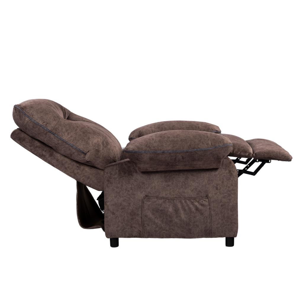 Recliner Chair with Heat Ergonomic Lounge Chair for Living Room with Rocking Function and Side Pocket