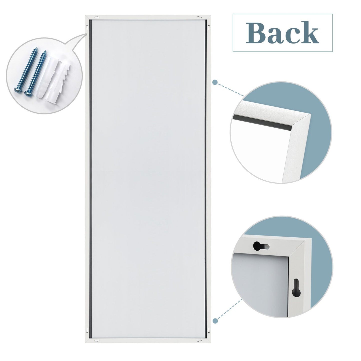 Aluminum Alloy Full Length Wall Mounted Mirror