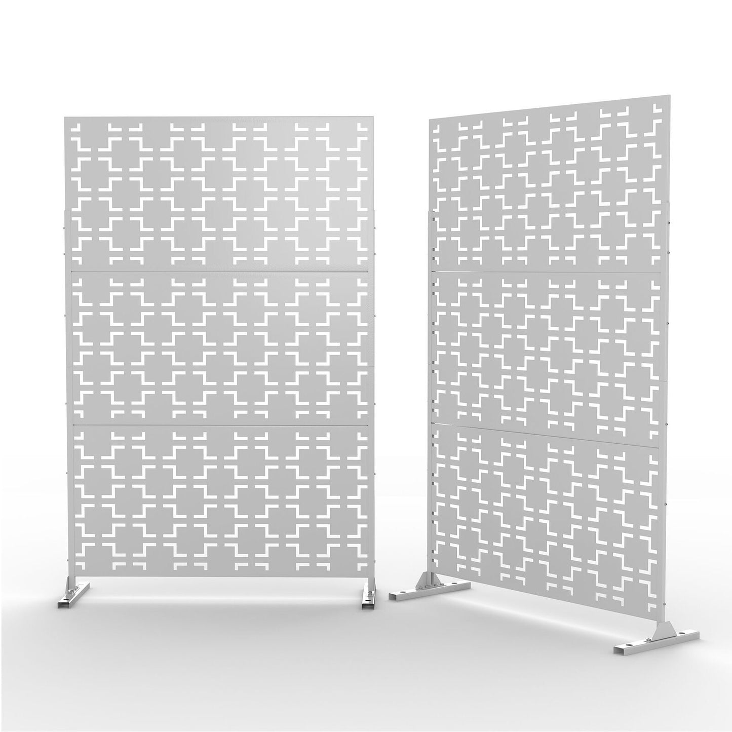 6.33 ft. H x 3.93 ft. W Laser Cut Metal Privacy Screen, 24"*48"*3 panels