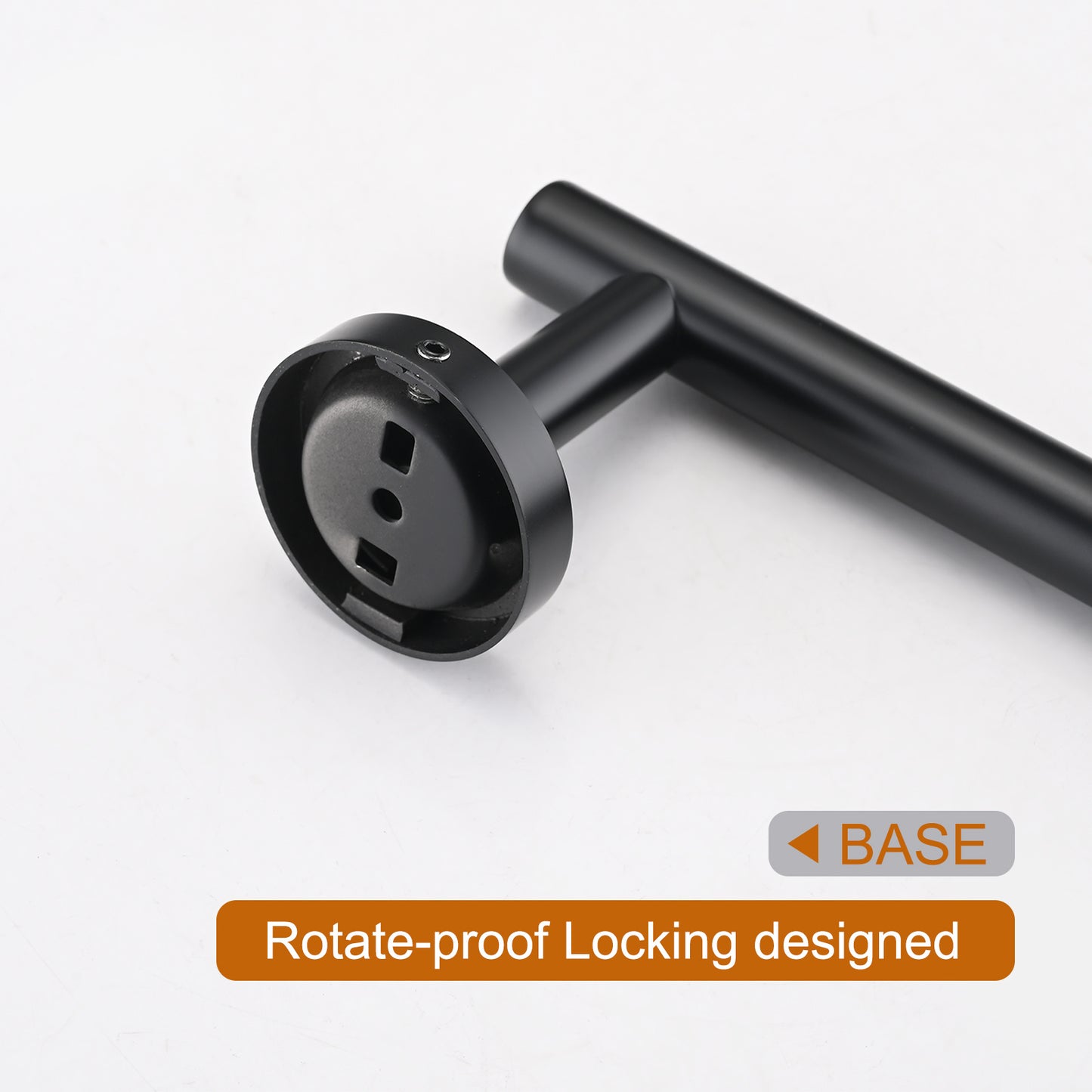 Bathroom Hardware Set;  Matte Black Stainless Steel Bathroom Hardware Set;  Including 16" Hand Towel Bar;  Toilet Paper Holder;  Robe Towel Hooks;  Round Wall Mounted Set Bathroom Accessories Kit