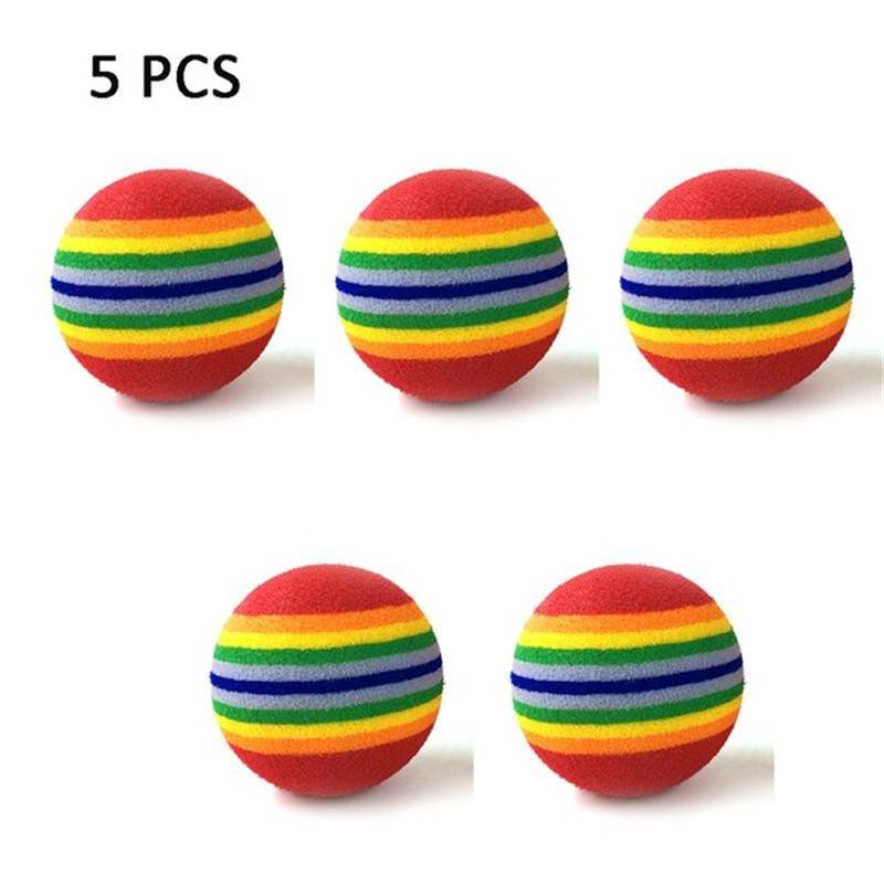 Colorful Ball Interactive Pet Products Kitten Play Chewing Rattle Scratch Ball Training Pet Supplies