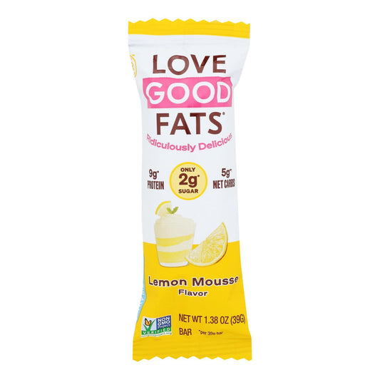 Love Good Fats - Bar Lemon Mousse - Case of 12 - 1.38 OZ