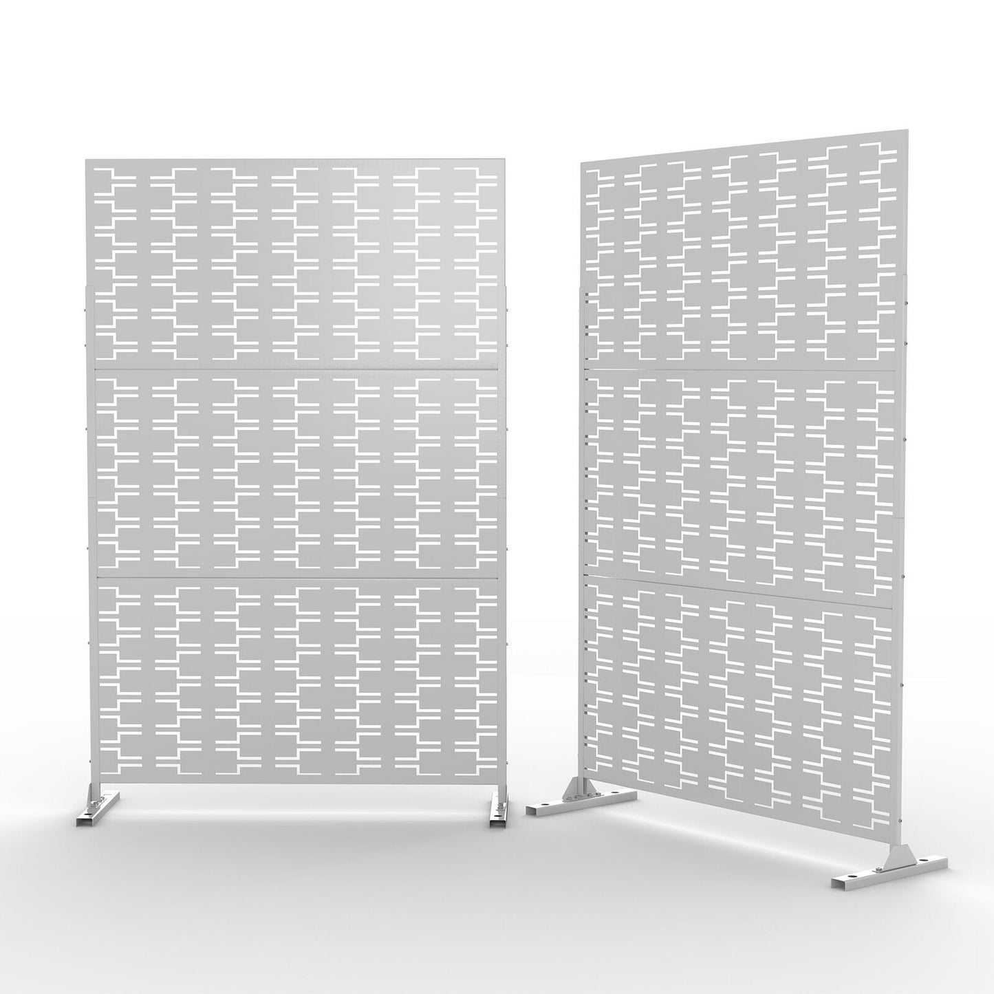 6.5 ft. H x 4 ft. WPatio Laser Cut Metal Privacy Screen, 24"*48"*3 panels