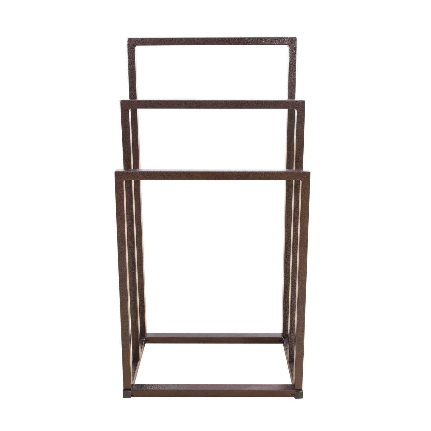 Metal Freestanding Towel Rack 3 Tiers Hand Towel Holder Organizer for Bathroom Accessories;  Brown