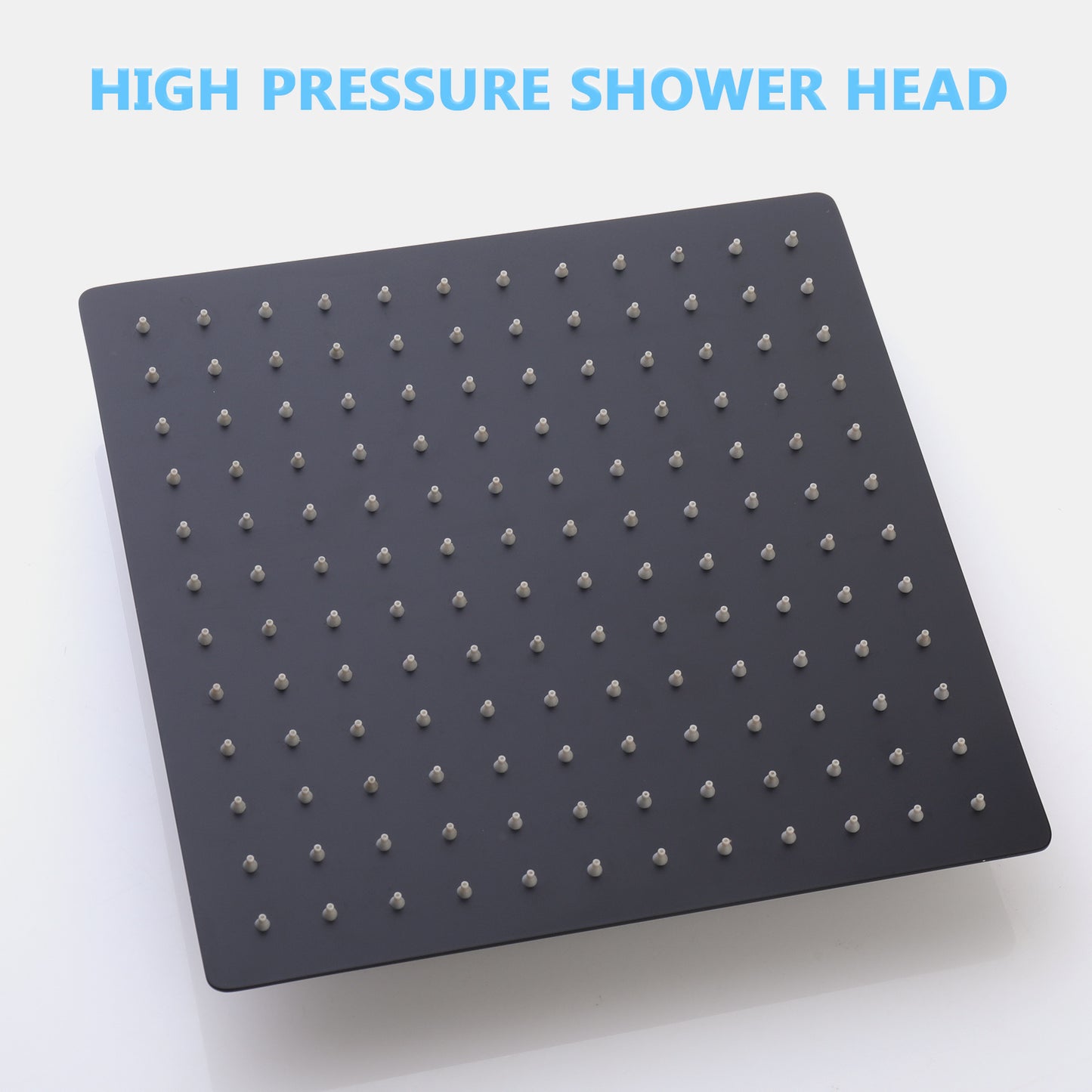 Matte Black 10 Inches High Pressure Shower Head and Handheld Shower