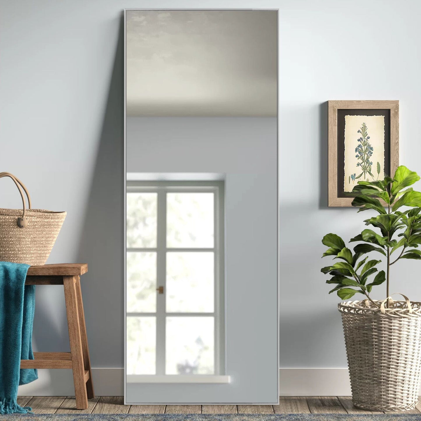 Aluminum Alloy Full Length Wall Mounted Mirror