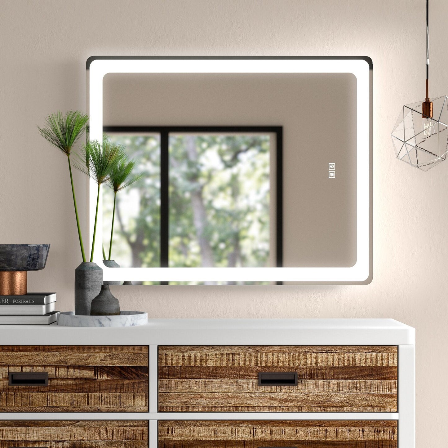 Modern & Contemporary Frameless Lighted Bathroom / Vanity Mirror