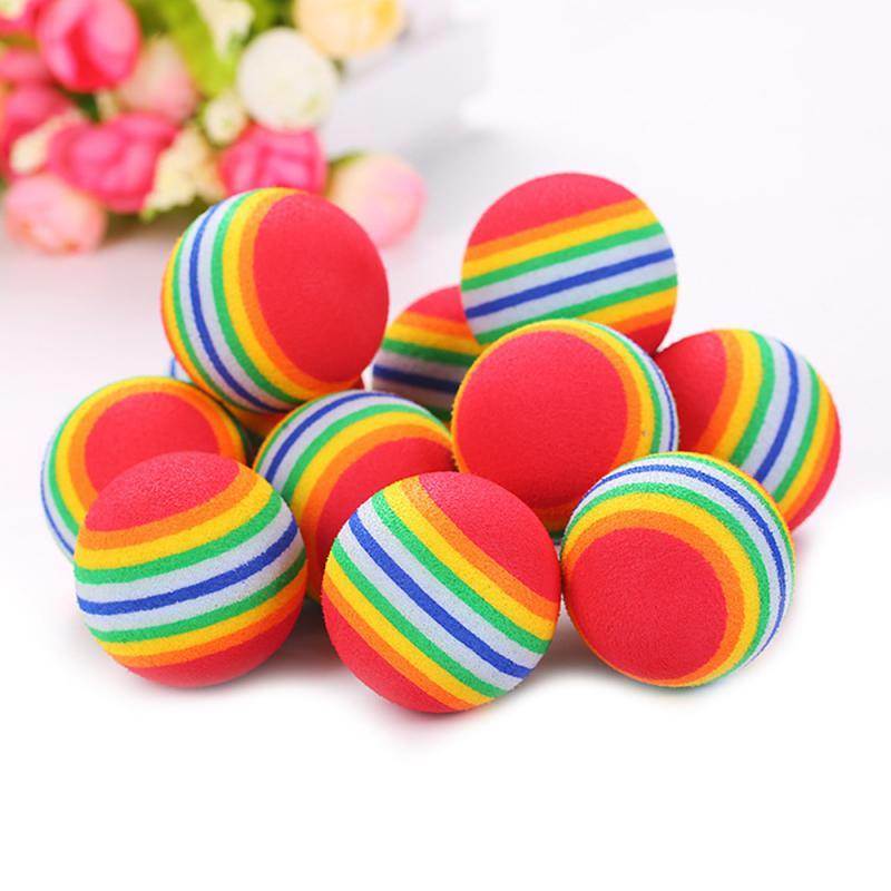 Colorful Ball Interactive Pet Products Kitten Play Chewing Rattle Scratch Ball Training Pet Supplies