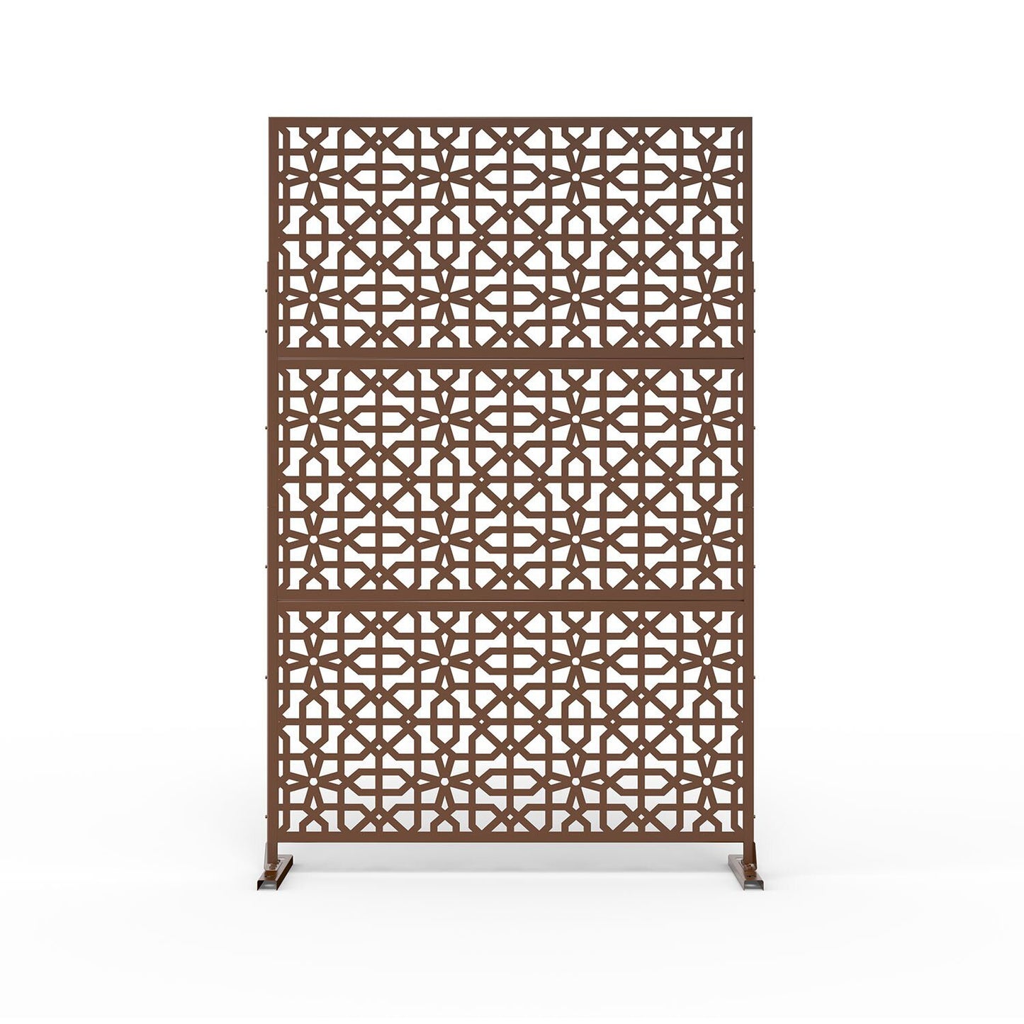 6.5 ft. H x 4 ft. W Laser Cut Metal Privacy Screen, 24"*48"*3 panels