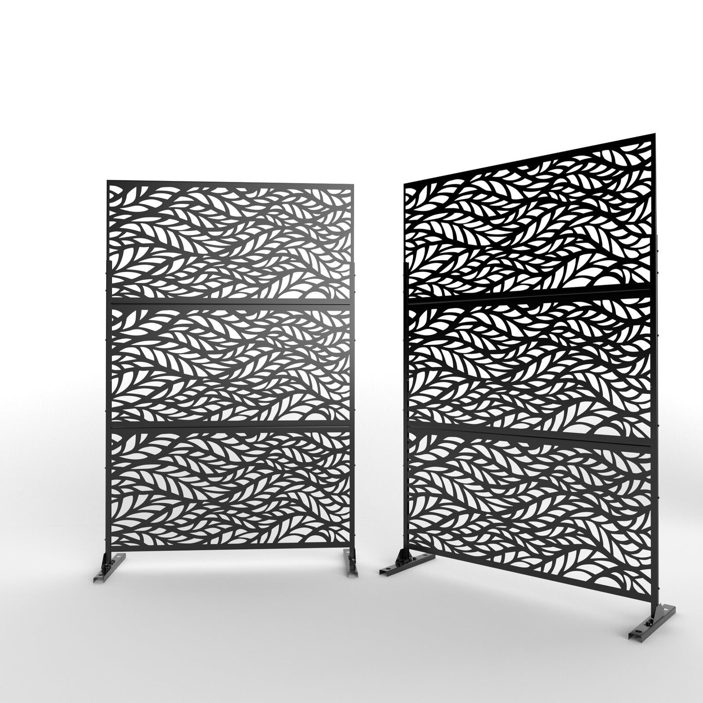 6.5 ft. H x 4 ft. W Laser Cut Metal Privacy Screen, 24"*48"*3 panels