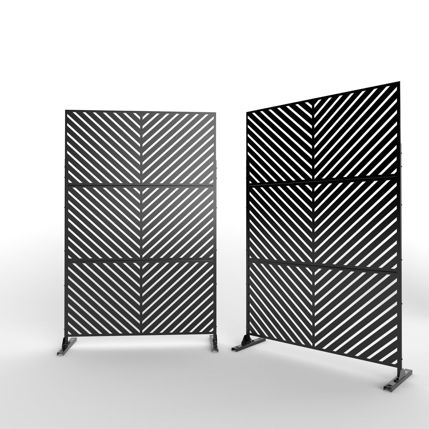 6.5 ft. H x 4 ft. W Outdoor Laser Cut Metal Privacy Screen, 24"*48"*3 panels