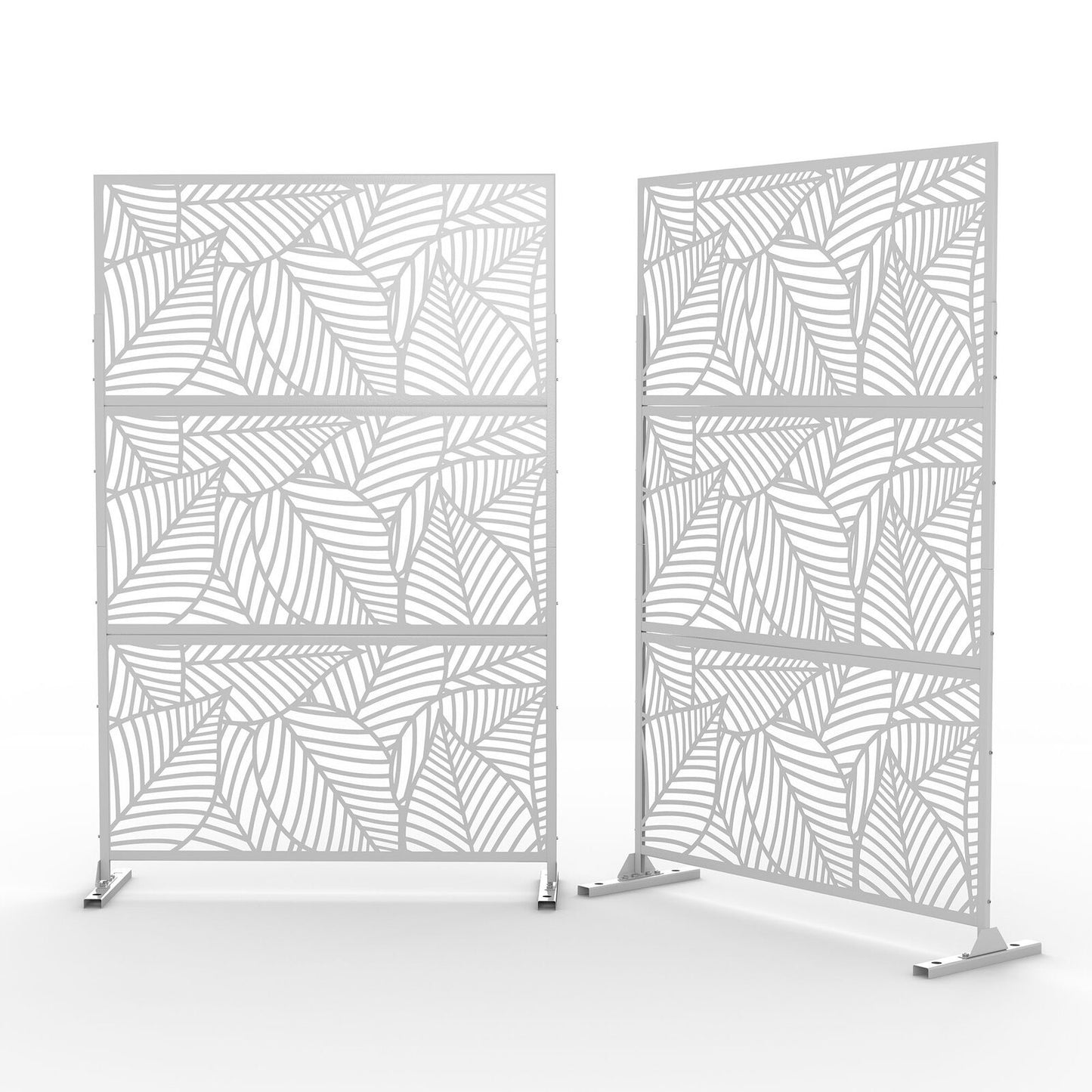 6.5 ft. H x 4 ft. W Patio Laser Cut Metal Privacy Screen, 24"*48"*3 panels