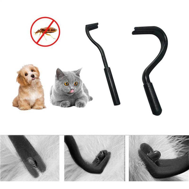 Pet Lice Removal Tool Double Tooth Lice Cats And Dogs Cleaning Supplies Mites Twist Hook Pet Supplie