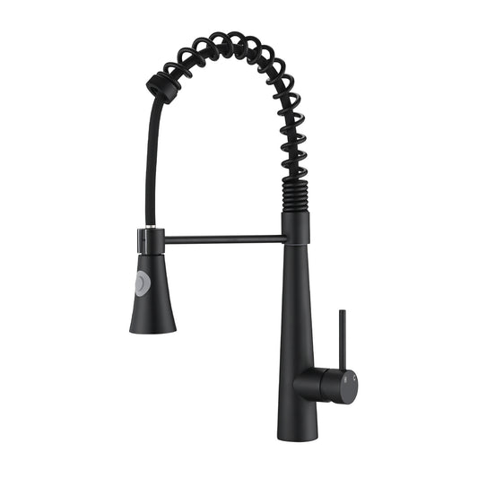 Kitchen Faucet with Pull Down Sprayer;  Commercial Style Kitchen Sink Faucet;  Faucets for Kitchen Sinks;  Single-Handle;  Magnetic Docking Spray Head;  Matte Black