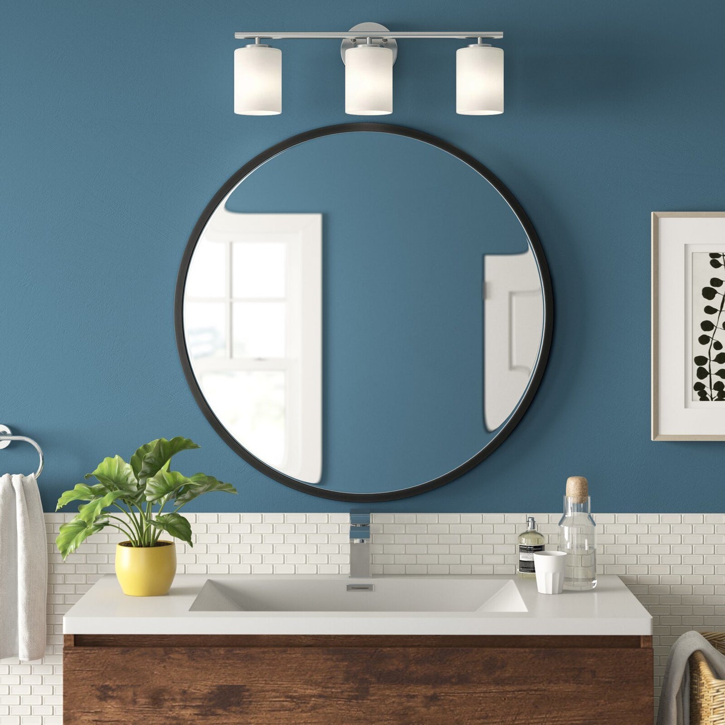 Round Wall Mirror, Round Bathroom Mirror, Circle Mirrors 36" x 36" for Wall, Living Room, Bedroom, Vanity, Entryway, Hallway