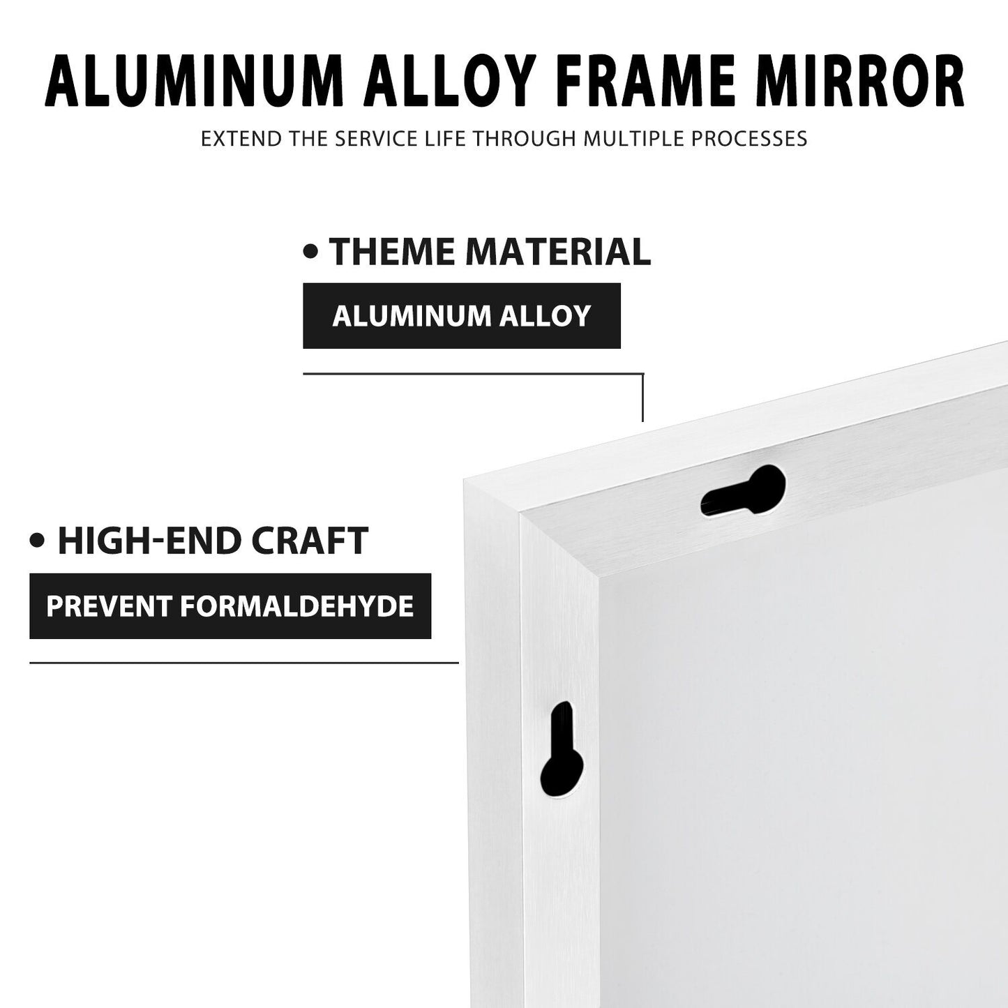 Modern Full Length Mirror, 65\" x 22\"x 1.2\"