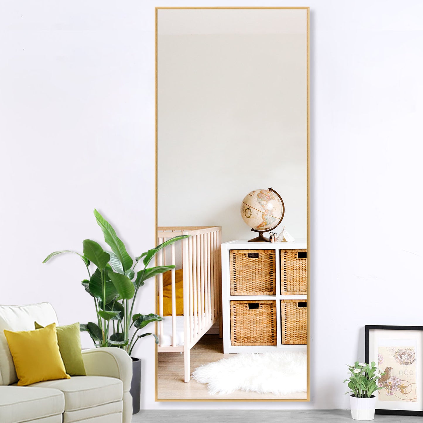 Modern Full Length Mirror, 65\" x 22\"x 1.2\"