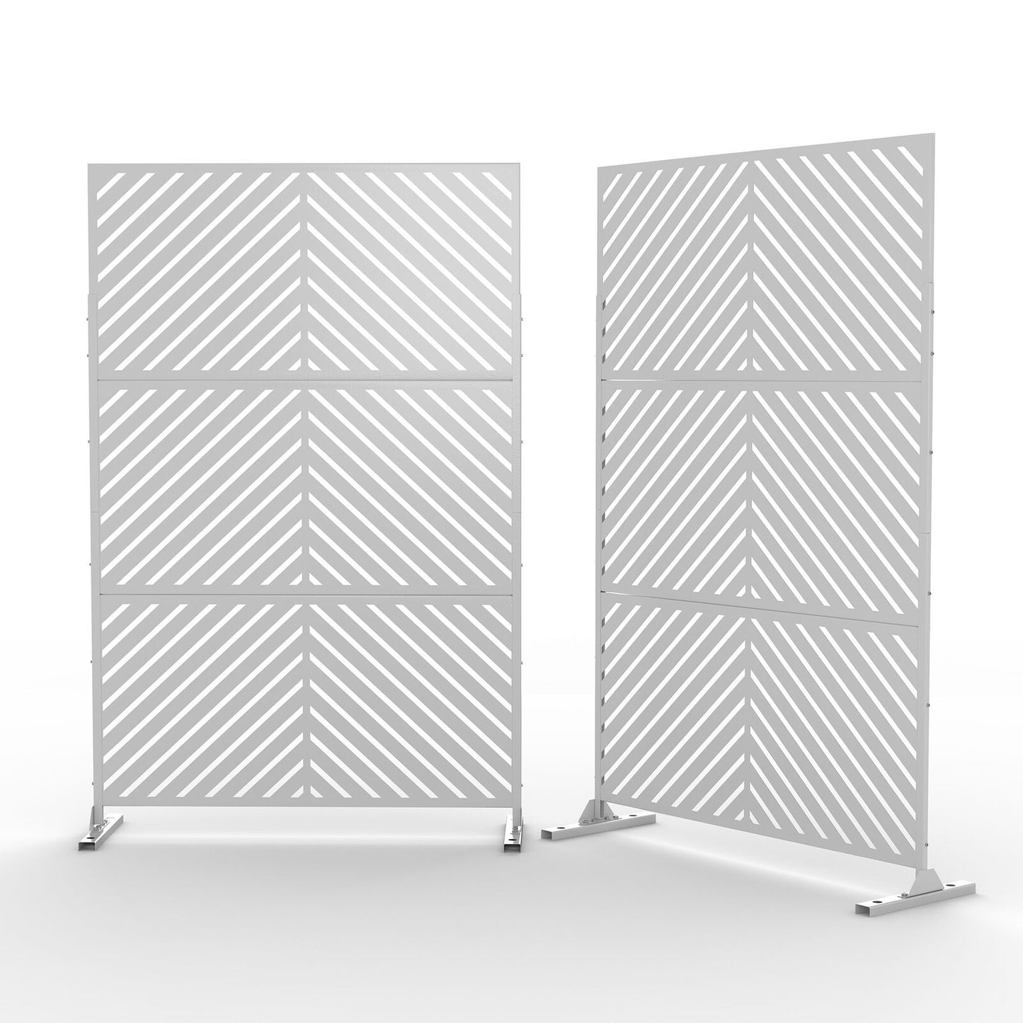 6.5 ft. H x 4 ft. W Outdoor Laser Cut Metal Privacy Screen, 24"*48"*3 panels