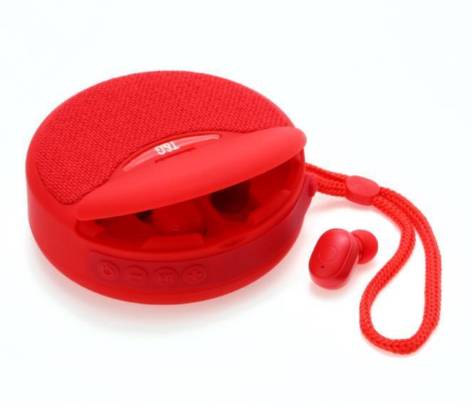 Wireless bluetooth speaker wireless earphone two-in-one TWS subwoofer stereo hands-free multi-function / TF card / FM