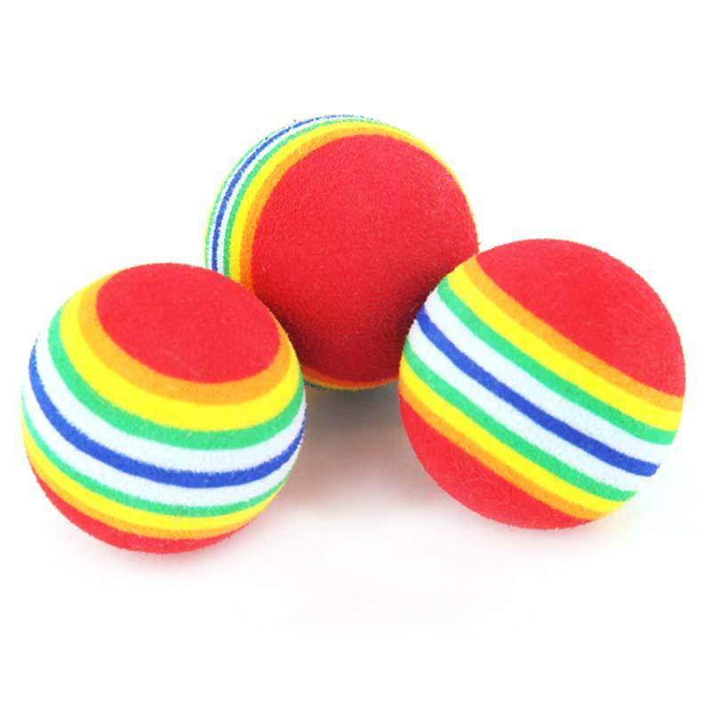 Colorful Ball Interactive Pet Products Kitten Play Chewing Rattle Scratch Ball Training Pet Supplies