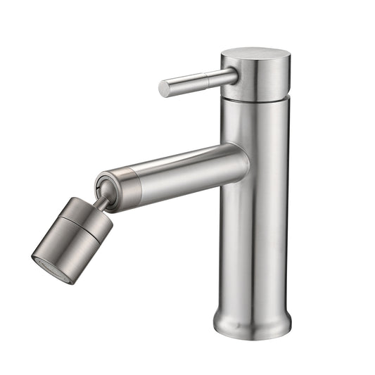 Brushed Nickle Bathroom Faucet for 2 Mode Faucet for Bathroom Sink