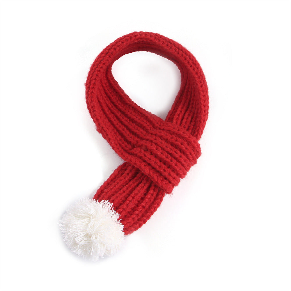 Pet knit Christmas scarf Creative teddy scarf cat dog pet supplies pet clothing dog scarf; cat scarf