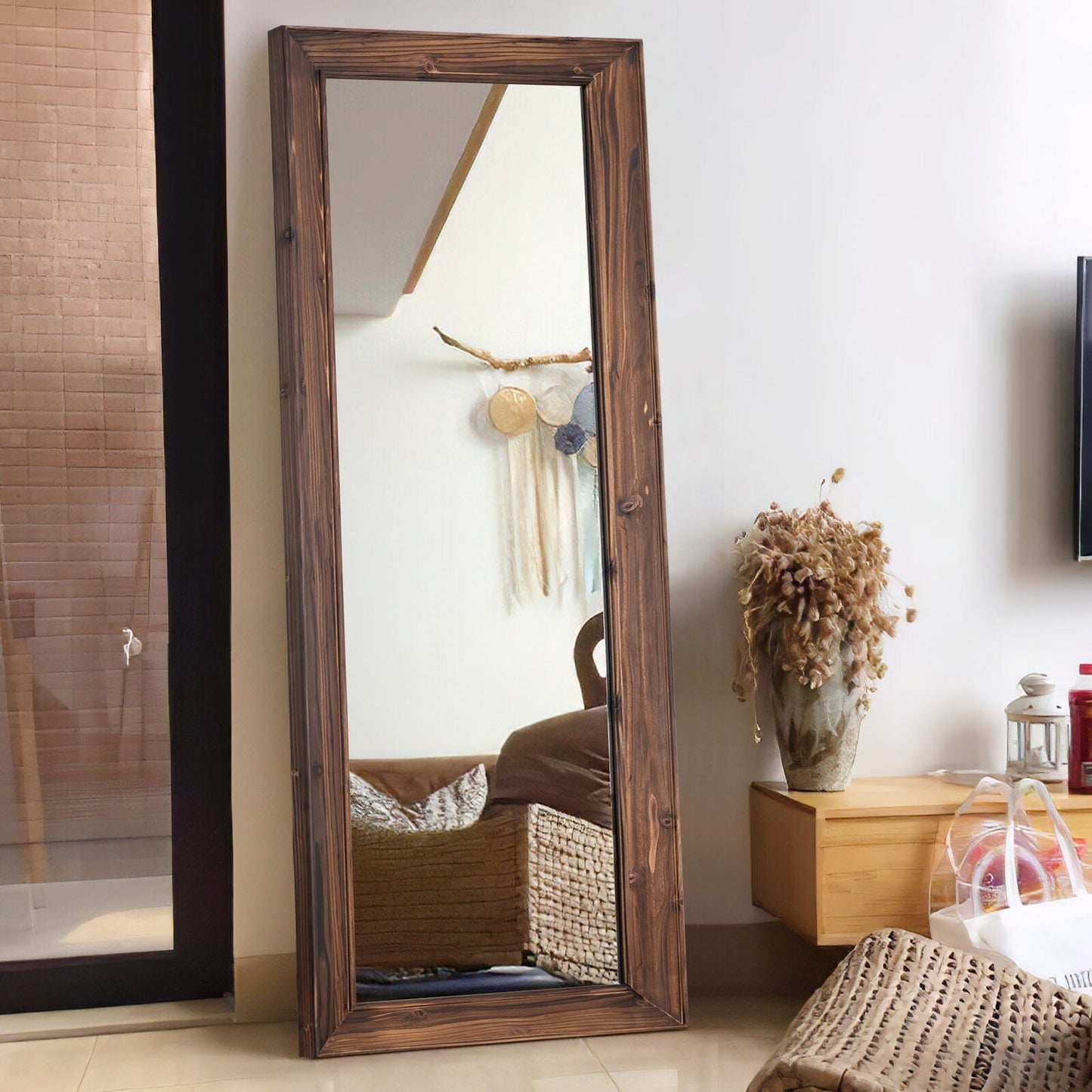 Distressed Wood Full Length Mirror