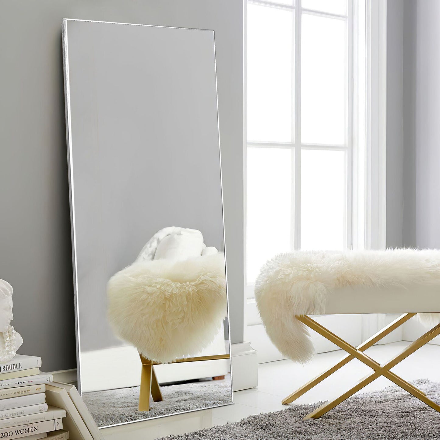 Aluminum Alloy Full Length Wall Mounted Mirror