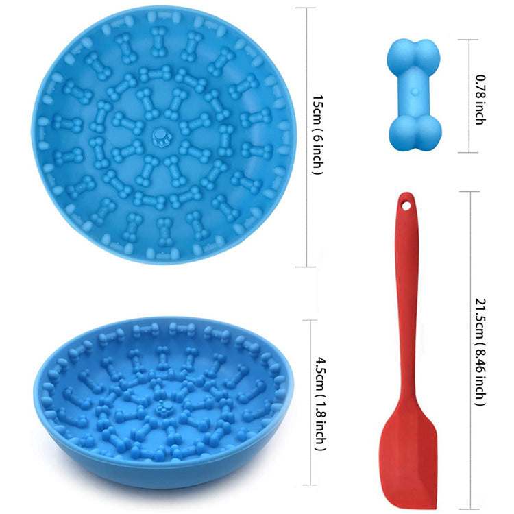 Silicone pet bowl anti-choking pet slow food bowl dog supplies silicone pet slow food bowl